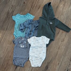 Carter's Set Of 5 Short & Long Sleeve Bodysuits